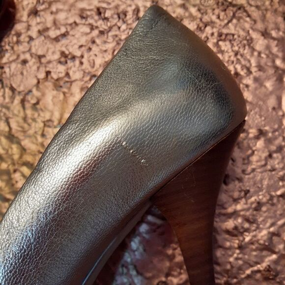 Guess By Marciano Patent Leather Peep Toe Heels - Picture 7 of 14